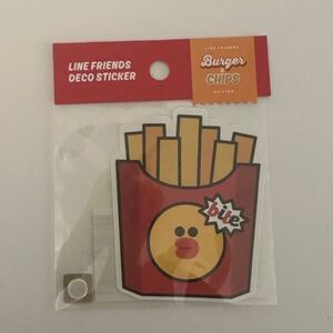 Line Friends Sally Deco Sticker Burger & Chips‎ Edition